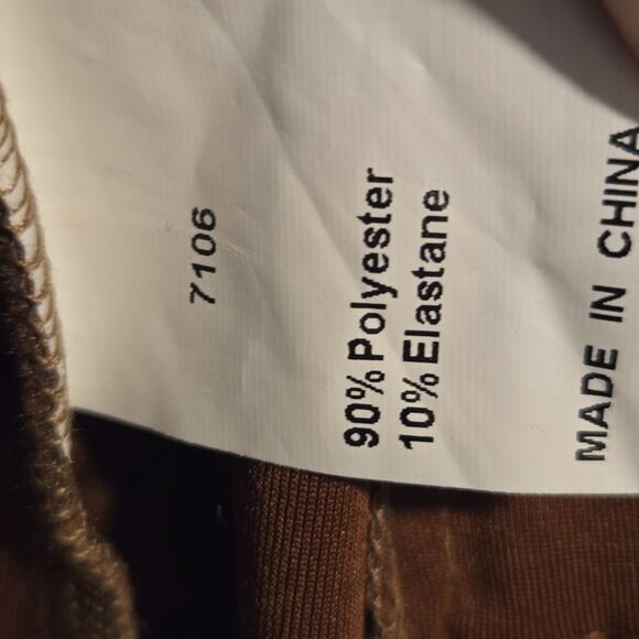 PRETTY‎ GARDEN Amazon Collared Neck Long Sleeve Suede Jacket Brown Small EUC! - Picture 6 of 7